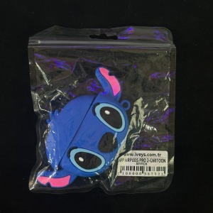  Stitch Figürlü AirPods Pro2 Kulaklık Kılıfı - Mavi